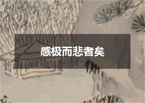 感极而悲者矣