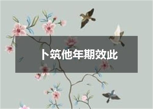 卜筑他年期效此