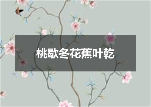 桃歇冬花蕉叶乾