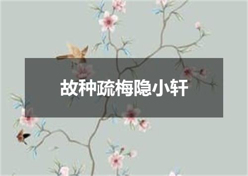 故种疏梅隐小轩