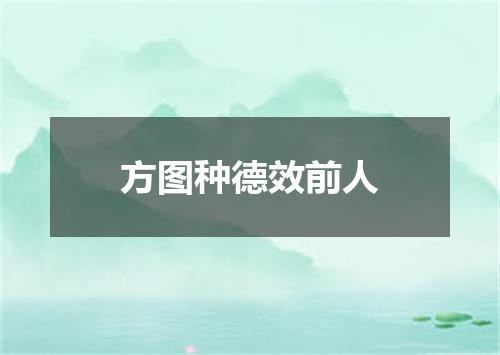 方图种德效前人