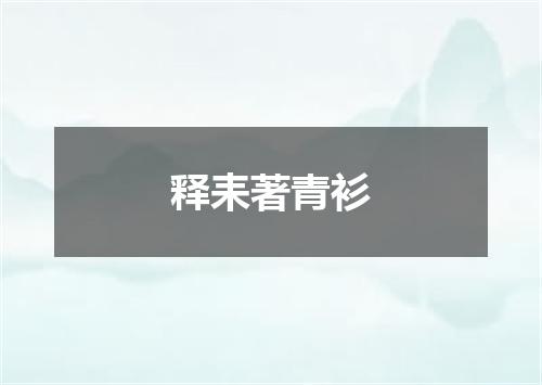 释耒著青衫