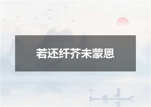 若还纤芥未蒙恩