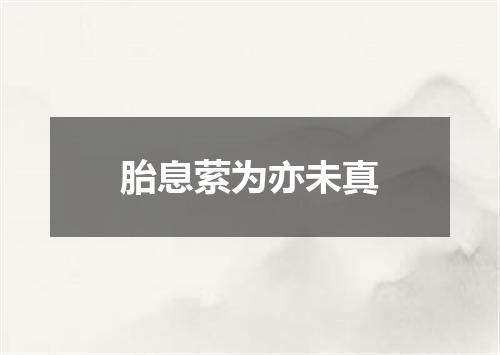 胎息萦为亦未真