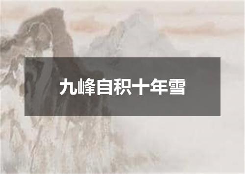 九峰自积十年雪