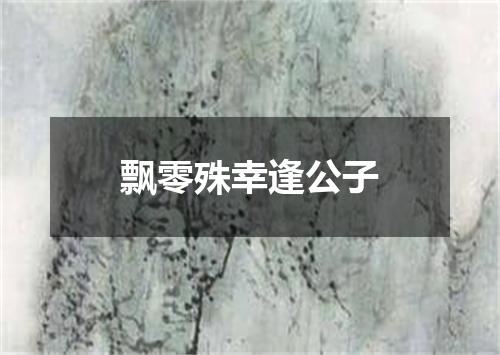 飘零殊幸逢公子