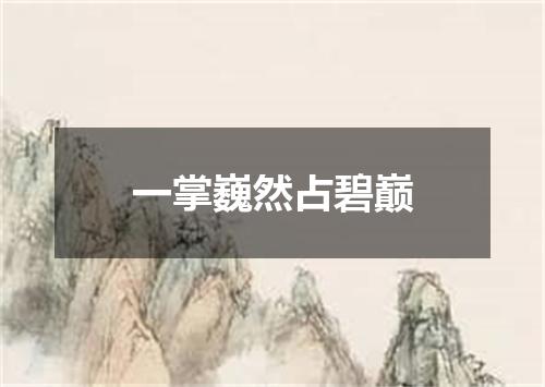 一掌巍然占碧巅