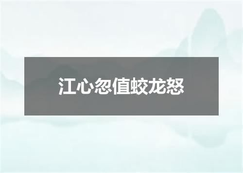 江心忽值蛟龙怒