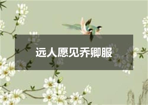 远人愿见乔卿服