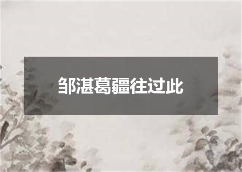邹湛葛疆往过此