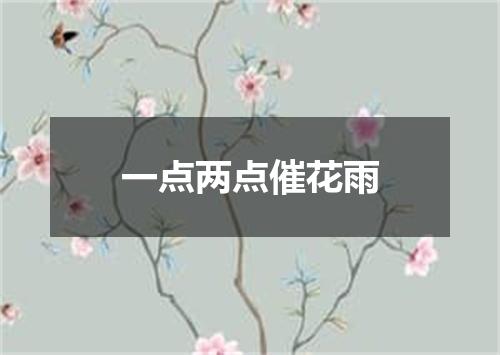 一点两点催花雨