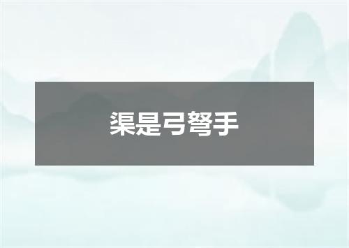 渠是弓弩手