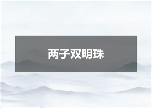 两子双明珠