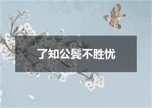 了知公鬓不胜忧