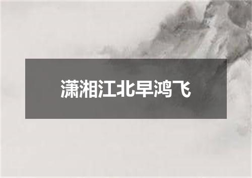 潇湘江北早鸿飞