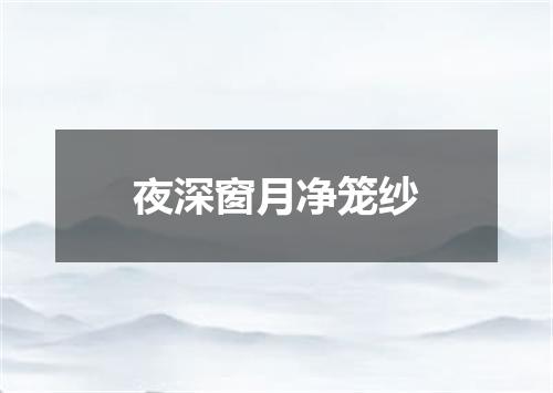夜深窗月净笼纱