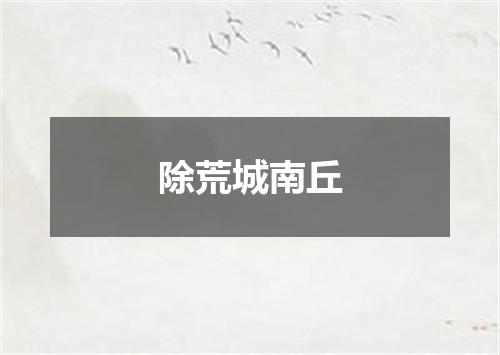除荒城南丘
