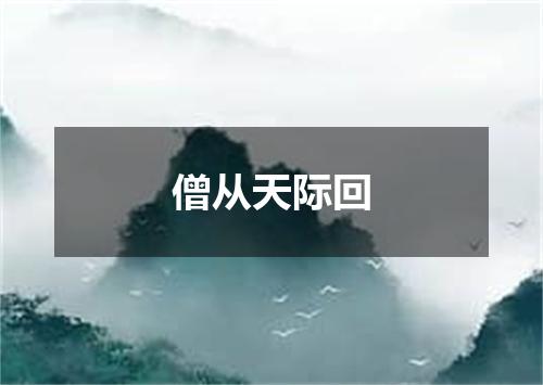 僧从天际回