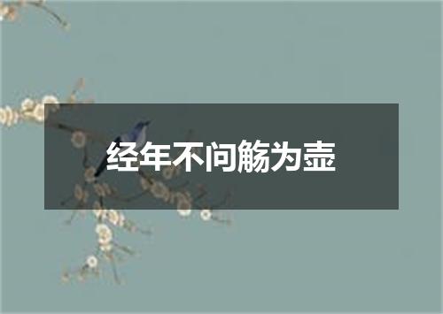 经年不问觞为壶