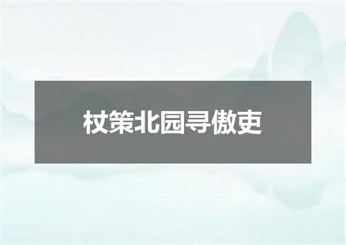 杖策北园寻傲吏