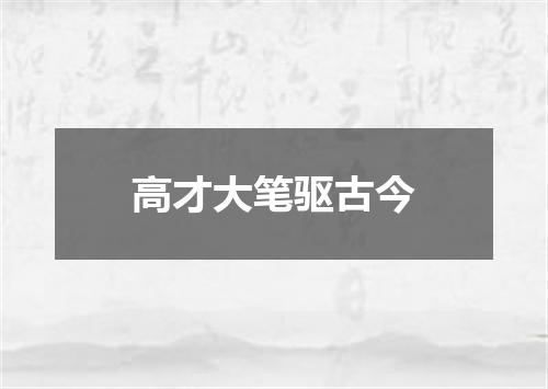高才大笔驱古今