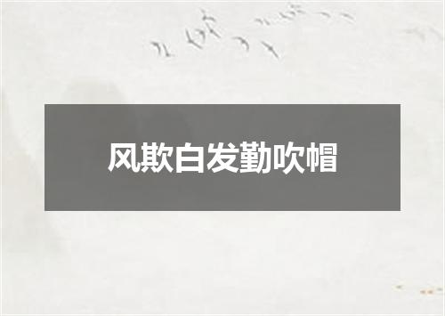 风欺白发勤吹帽