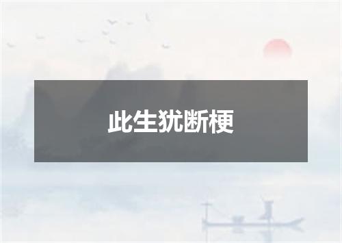 此生犹断梗