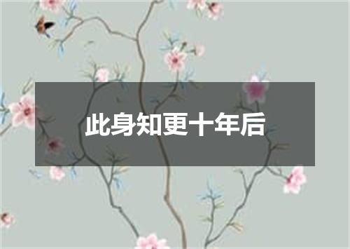 此身知更十年后