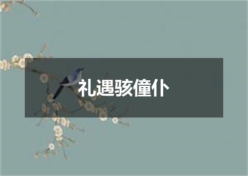 礼遇骇僮仆