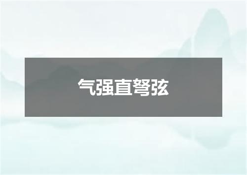 气强直弩弦