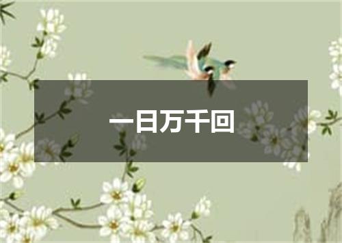 一日万千回