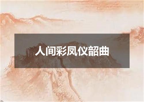 人间彩凤仪韶曲