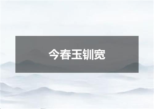 今春玉钏宽