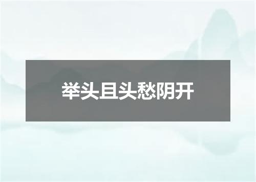 举头且头愁阴开