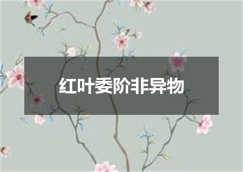 红叶委阶非异物