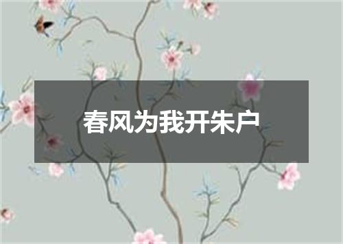 春风为我开朱户