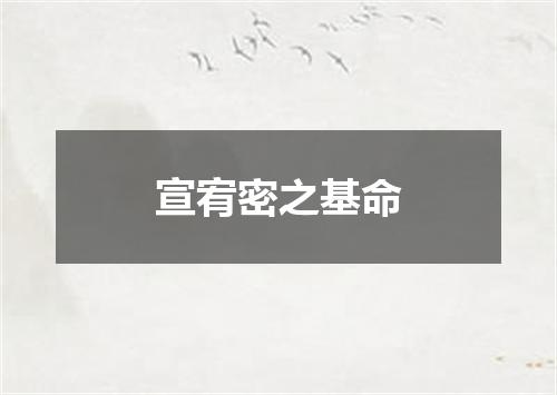 宣宥密之基命