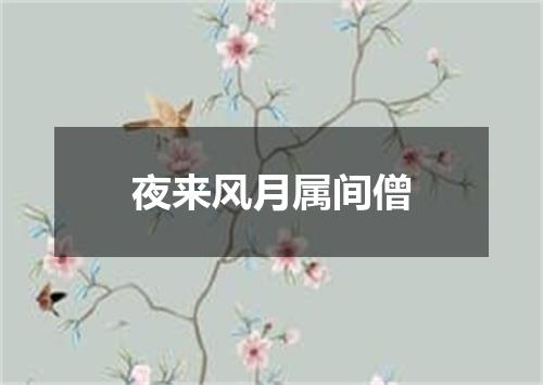 夜来风月属间僧