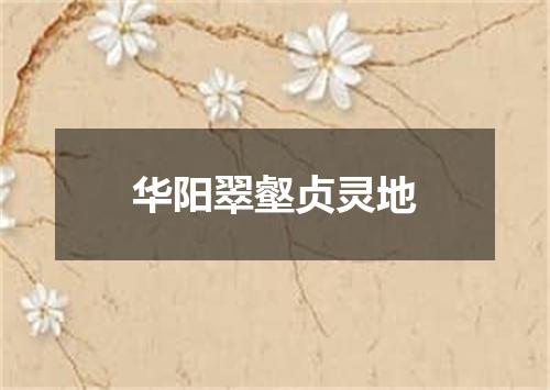 华阳翠壑贞灵地