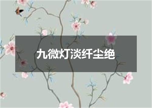 九微灯淡纤尘绝