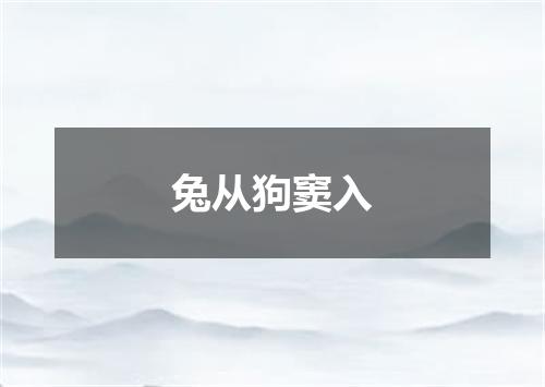 兔从狗窦入