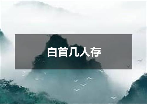 白首几人存