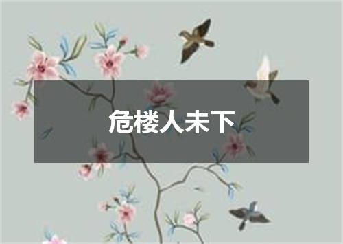 危楼人未下