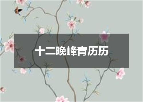 十二晚峰青历历