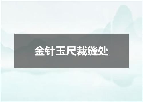 金针玉尺裁缝处