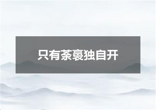 只有荼裛独自开