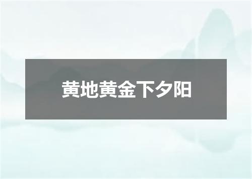 黄地黄金下夕阳
