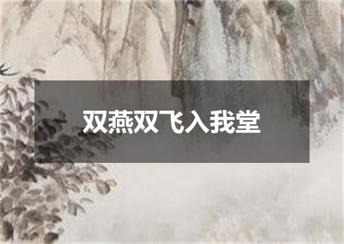 双燕双飞入我堂