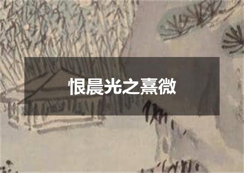 恨晨光之熹微