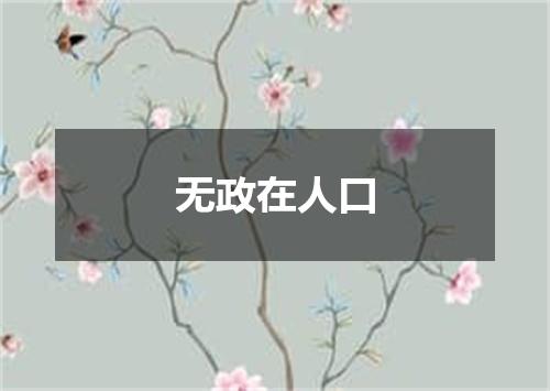 无政在人口